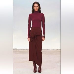 ZARA ASYMMETRIC MIDI SKIRT LIMITED EDITION